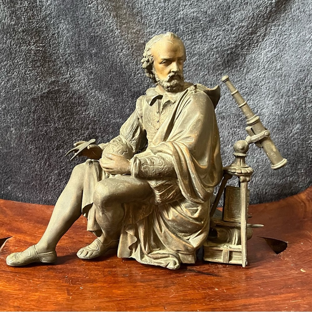 Antique Cast Metal Astronomer